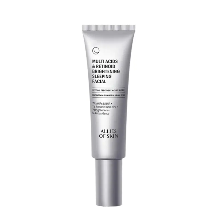 Ночной мультикислотный пилинг с ретинолом Allies Of Skin Multi Acids & Retinoid Brightening Sleeping Facial