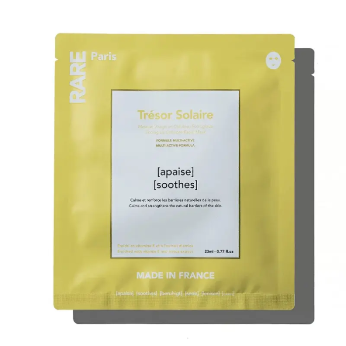 Успокаивающая маска для лица с витамином Е и экстрактом арники RARE Paris Trésor Solaire Soothing Face Mask