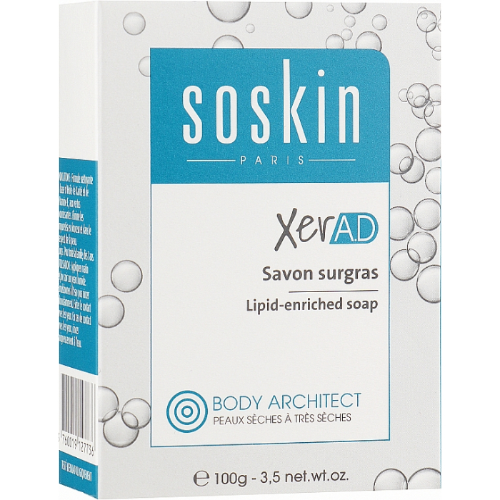 Дерматологическое мыло с липидами Soskin Xer.A.D savon