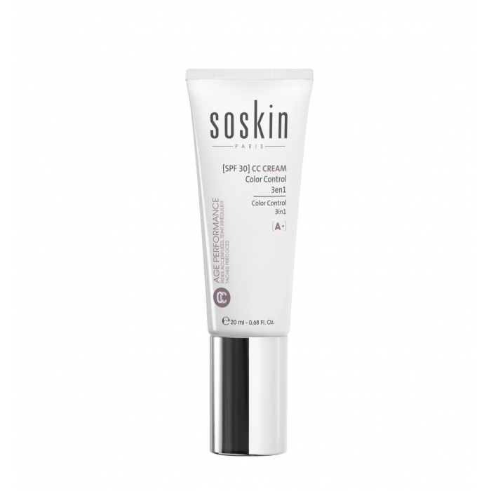 CC Крем 3 в 1 светло-бежевый Soskin CC CREAM Color Control 3 in 1 20mL