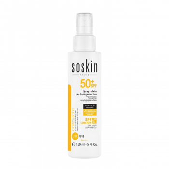 Солнцезащитный спрей высокой степени защиты Soskin Sun spray very high protection 150mL