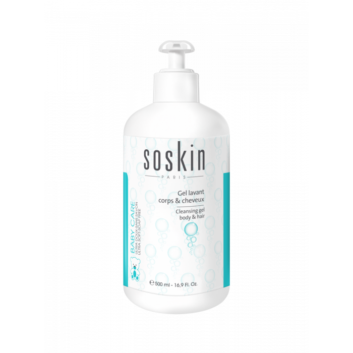 Очищающий гель для тела и волос Soskin Cleansing gel body & hair 500mL
