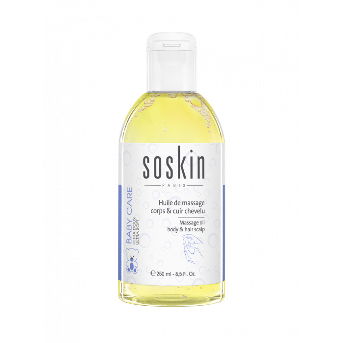 Масло для массажа тела и головы Soskin Massage oil body & hair scalp 250mL